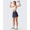 image:imageG4Free Chillwhisp Tennis Skorts Shorts for Women  2 Overlay Lightweight Flowy Skirts with Pockets for Workout RunningDark Navy