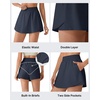 image:imageG4Free Chillwhisp Tennis Skorts Shorts for Women  2 Overlay Lightweight Flowy Skirts with Pockets for Workout RunningDark Navy