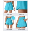 image:imageG4Free Chillwhisp Tennis Skorts Shorts for Women  2 Overlay Lightweight Flowy Skirts with Pockets for Workout RunningSky Blue