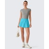 image:imageG4Free Chillwhisp Tennis Skorts Shorts for Women  2 Overlay Lightweight Flowy Skirts with Pockets for Workout RunningSky Blue