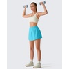 image:imageG4Free Chillwhisp Tennis Skorts Shorts for Women  2 Overlay Lightweight Flowy Skirts with Pockets for Workout RunningSky Blue