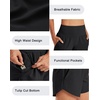 image:imageG4Free Chillwhisp Womens Athletic Shorts 4 High Waisted Lightweight Running Shorts with PocketsBlack1