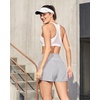 image:imageG4Free Chillwhisp Womens Athletic Shorts 4 High Waisted Lightweight Running Shorts with PocketsChrim Gray