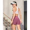 image:imageG4Free Chillwhisp Womens Athletic Shorts 4 High Waisted Lightweight Running Shorts with PocketsDark Burgundy