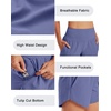image:imageG4Free Chillwhisp Womens Athletic Shorts 4 High Waisted Lightweight Running Shorts with PocketsDusky Purple