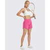 image:imageG4Free Chillwhisp Womens Athletic Shorts 4 High Waisted Lightweight Running Shorts with PocketsRosy Pink