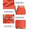 image:imageG4Free Chillwhisp Womens Athletic Shorts 4 High Waisted Lightweight Running Shorts with PocketsRust Orange