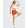 image:imageG4Free Chillwhisp Womens Athletic Shorts 4 High Waisted Lightweight Running Shorts with PocketsRust Orange