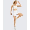 image:imageG4Free Chillwhisp Womens Athletic Shorts 4 High Waisted Lightweight Running Shorts with PocketsWhite