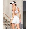 image:imageG4Free Chillwhisp Womens Athletic Shorts 4 High Waisted Lightweight Running Shorts with PocketsWhite