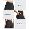 image:imageG4Free EverGoing Womens 10 Bermuda Shorts with Pockets High Waisted Knee Length Shorts for Women Walking Workout CasualBlack