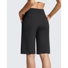 image:imageG4Free EverGoing Womens 10 Bermuda Shorts with Pockets High Waisted Knee Length Shorts for Women Walking Workout CasualBlack