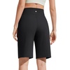 image:imageG4Free EverGoing Womens 10 Bermuda Shorts with Pockets High Waisted Knee Length Shorts for Women Walking Workout CasualBlack