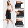 image:imageG4Free EverGoing Womens 10 Bermuda Shorts with Pockets High Waisted Knee Length Shorts for Women Walking Workout CasualBlack