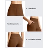 image:imageG4Free EverGoing Womens 10 Bermuda Shorts with Pockets High Waisted Knee Length Shorts for Women Walking Workout CasualDark Coffee