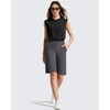 image:imageG4Free EverGoing Womens 10 Bermuda Shorts with Pockets High Waisted Knee Length Shorts for Women Walking Workout CasualDark Gray