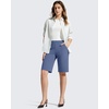 image:imageG4Free EverGoing Womens 10 Bermuda Shorts with Pockets High Waisted Knee Length Shorts for Women Walking Workout CasualDenim Blue