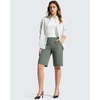 image:imageG4Free EverGoing Womens 10 Bermuda Shorts with Pockets High Waisted Knee Length Shorts for Women Walking Workout CasualGray Sage