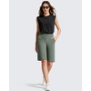 image:imageG4Free EverGoing Womens 10 Bermuda Shorts with Pockets High Waisted Knee Length Shorts for Women Walking Workout CasualGray Sage