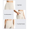 image:imageG4Free EverGoing Womens 10 Bermuda Shorts with Pockets High Waisted Knee Length Shorts for Women Walking Workout CasualIvory