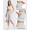 image:imageG4Free EverGoing Womens 10 Bermuda Shorts with Pockets High Waisted Knee Length Shorts for Women Walking Workout CasualLight Gray