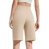 image:imageG4Free EverGoing Womens 10 Bermuda Shorts with Pockets High Waisted Knee Length Shorts for Women Walking Workout CasualLight Khaki