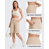 image:imageG4Free EverGoing Womens 10 Bermuda Shorts with Pockets High Waisted Knee Length Shorts for Women Walking Workout CasualLight Khaki