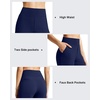 image:imageG4Free EverGoing Womens 10 Bermuda Shorts with Pockets High Waisted Knee Length Shorts for Women Walking Workout CasualRoyal Blue