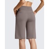 image:imageG4Free EverGoing Womens 10 Bermuda Shorts with Pockets High Waisted Knee Length Shorts for Women Walking Workout CasualTaupe