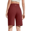 image:imageG4Free EverGoing Womens 10 Bermuda Shorts with Pockets High Waisted Knee Length Shorts for Women Walking Workout CasualWine