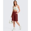 image:imageG4Free EverGoing Womens 10 Bermuda Shorts with Pockets High Waisted Knee Length Shorts for Women Walking Workout CasualWine