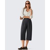 image:imageG4Free ShiftReady Shorts for Women Dressy Casual 7  High Waisted Wide Leg Pleated Shorts with PocketsBlack