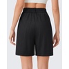 image:imageG4Free ShiftReady Shorts for Women Dressy Casual 7  High Waisted Wide Leg Pleated Shorts with PocketsBlack Pinstripe
