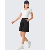 image:imageG4Free ShiftReady Shorts for Women Dressy Casual 7  High Waisted Wide Leg Pleated Shorts with PocketsBlack Pinstripe