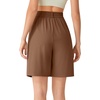 image:imageG4Free ShiftReady Shorts for Women Dressy Casual 7  High Waisted Wide Leg Pleated Shorts with PocketsDark Coffee