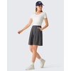image:imageG4Free ShiftReady Shorts for Women Dressy Casual 7  High Waisted Wide Leg Pleated Shorts with PocketsDark Gray