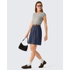 image:imageG4Free ShiftReady Shorts for Women Dressy Casual 7  High Waisted Wide Leg Pleated Shorts with PocketsDark Navy