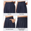image:imageG4Free ShiftReady Shorts for Women Dressy Casual 7  High Waisted Wide Leg Pleated Shorts with PocketsDark Navy Pinstripe