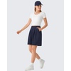 image:imageG4Free ShiftReady Shorts for Women Dressy Casual 7  High Waisted Wide Leg Pleated Shorts with PocketsDark Navy Pinstripe
