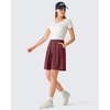 image:imageG4Free ShiftReady Shorts for Women Dressy Casual 7  High Waisted Wide Leg Pleated Shorts with PocketsWine