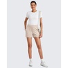 image:imageG4Free Smoofit Modal Soft Casual Shorts for Women High Waisted Summer Lounge Sweat Shorts with PocketsLight Khaki