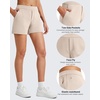 image:imageG4Free Smoofit Modal Soft Casual Shorts for Women High Waisted Summer Lounge Sweat Shorts with PocketsLight Khaki