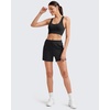image:imageG4Free Smoofit Modal Soft Sweat Shorts Women Shockcord Elastic Waist Summer Casual Lounge Shorts with PocketsBlack