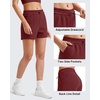 image:imageG4Free Smoofit Modal Soft Sweat Shorts Women Shockcord Elastic Waist Summer Casual Lounge Shorts with PocketsDark Burgundy