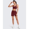 image:imageG4Free Smoofit Modal Soft Sweat Shorts Women Shockcord Elastic Waist Summer Casual Lounge Shorts with PocketsDark Burgundy
