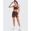 image:imageG4Free Smoofit Modal Soft Sweat Shorts Women Shockcord Elastic Waist Summer Casual Lounge Shorts with PocketsDark Coffee