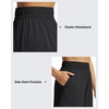 image:imageG4Free Strowen Casual Shorts for Women 4  Elastic Waist Lightweight Quick Dry Athletic Shorts with PocketsBlack