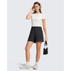 image:imageG4Free Strowen Casual Shorts for Women 4  Elastic Waist Lightweight Quick Dry Athletic Shorts with PocketsBlack