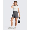 image:imageG4Free Strowen Casual Shorts for Women 4  Elastic Waist Lightweight Quick Dry Athletic Shorts with PocketsDark Gray
