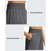 image:imageG4Free Strowen Casual Shorts for Women 4  Elastic Waist Lightweight Quick Dry Athletic Shorts with PocketsDark Gray